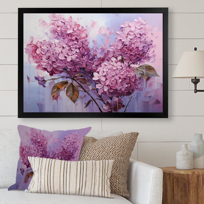 Lilas beauté dévoilée III - impression, H 16 po x l 32 po x P 1 po, Cadre simple noir