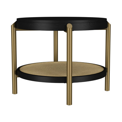 26.65" W Coastal End Table, Black