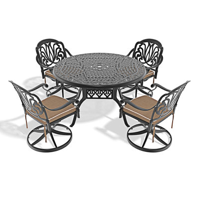 5-Piece All-Weather Cast Aluminum Dining Set