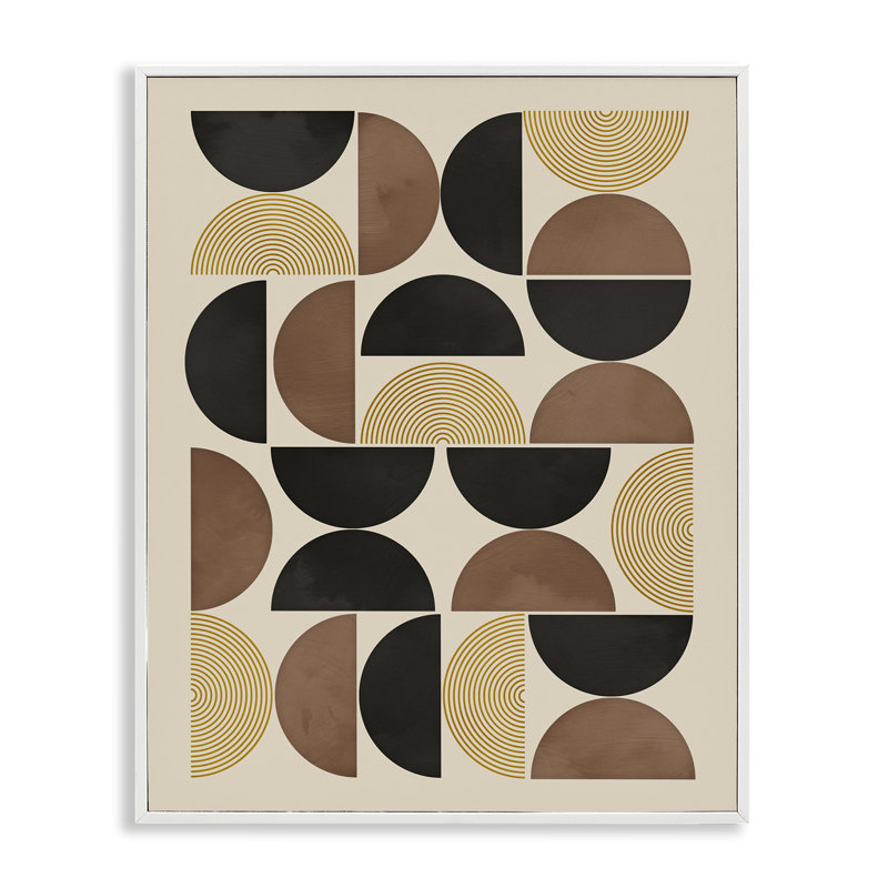 Art giclée Mid-Century par Nina Blue, Estampe numérique encadrée blanc bord de mer, H 30 po x l 24 po