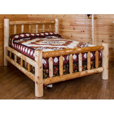 Trumbull Rustic White Cedar Log Double Side Rail Standard Bed -  Loon Peak®, BA8CBD9DBD73416ABF6CDE033F3C4C2E