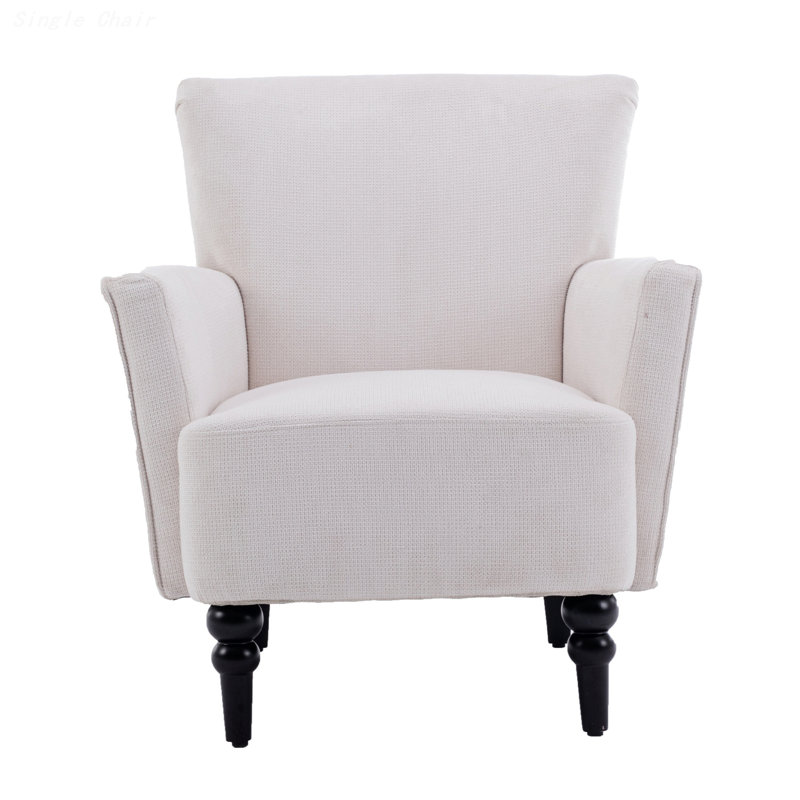 Domari Upholstered Armchair, White Linen