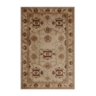 Machine Washable French Beige Area Rug