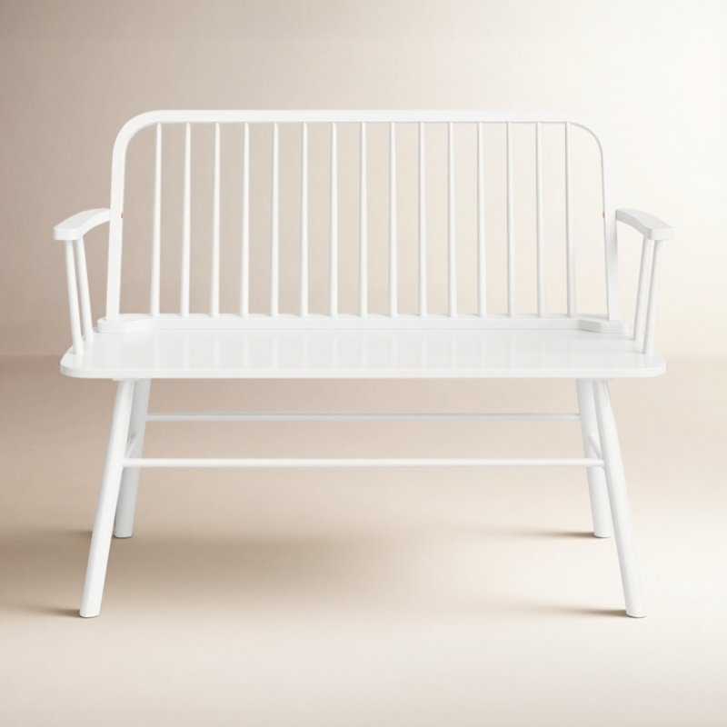Sireen Solid Wood Bench, White