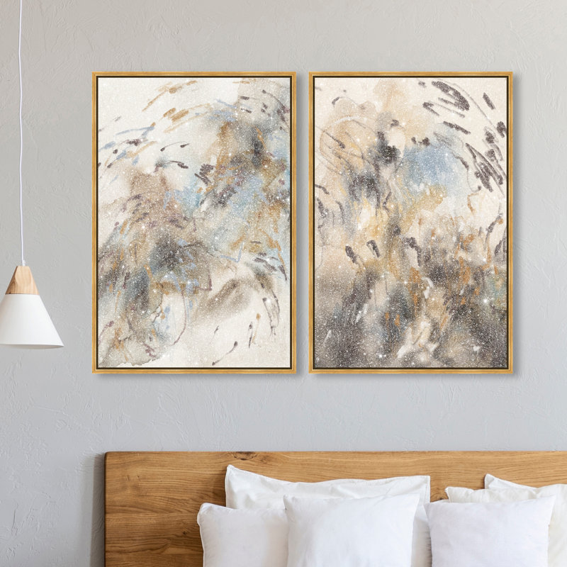 Mindfulness Set Set by Oliver Gal, 110"H x 74"W, Gold Floater Frame