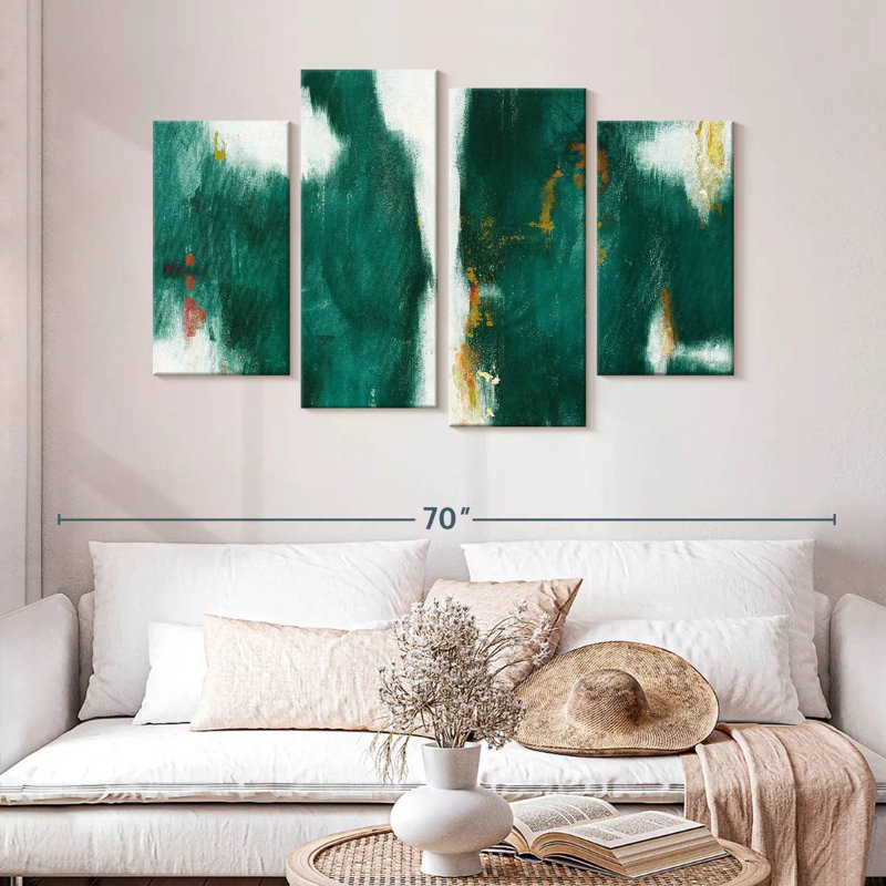 Avery Green Texture, 32" H x 52" W