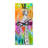 White Giraffe Drawing on Bright Rainbow - Children's Art Wall Clock-1485298598