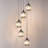 5-Light Dimmable Linear Kitchen Island Pendant Cluster Chandelier with with Crystal Shades