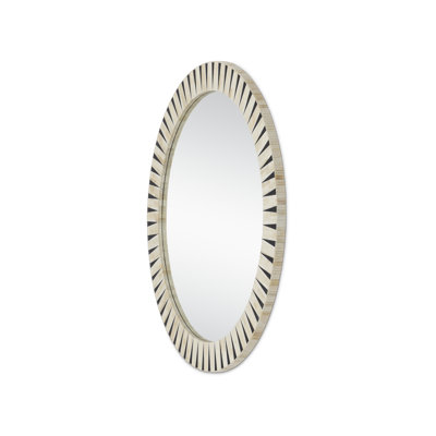 Arvi Bone Round Wall Mirror