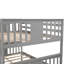 Lit double superposé au-dessus gris avec lit gigogne simple. Fabrication de qualité, convient parfaitement au décor de chambre à coucher gris gigogne et offre amplement d'espace de couchage aux invités