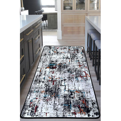 Machine Washable Area Rug, 100% Polyester, 4.6 x 6.2 Feet | Antibacterial, Non-Slip Underside, Pile Height: 0.4 Inches | Durable & Easy Care, Perfect for Living Room, Bedroom, and Dining Areas