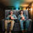 Manual Push Back Reclining Loveseat Sofa For Living Room-2103466631