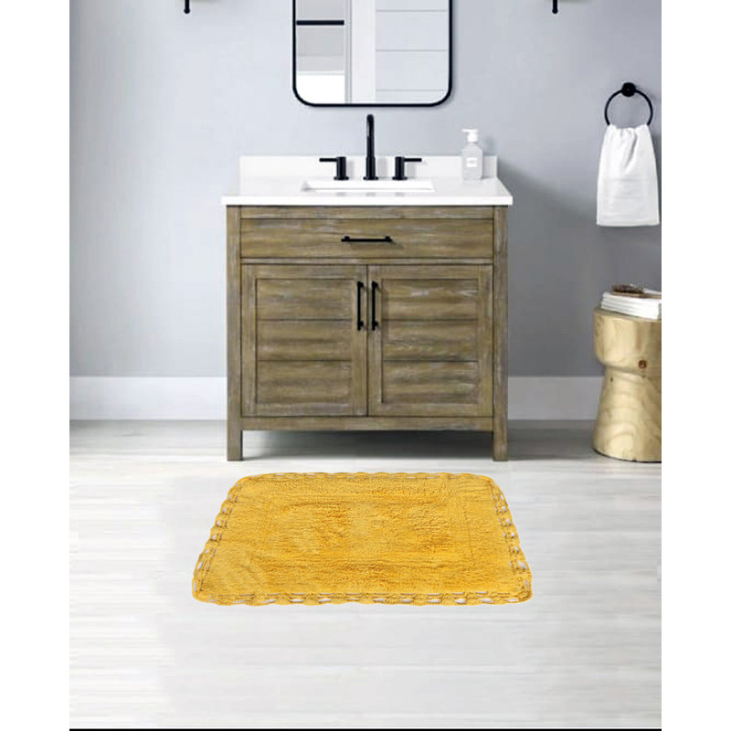 Ensemble de tapis de bain Rosellen, Jaune