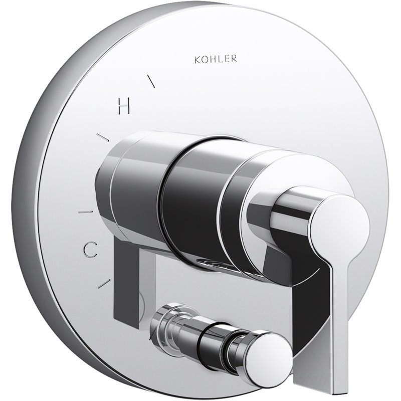 Components™ Rite-Temp® Shower Valve Trim with Diverter and Lever Handle, Polished Chrome