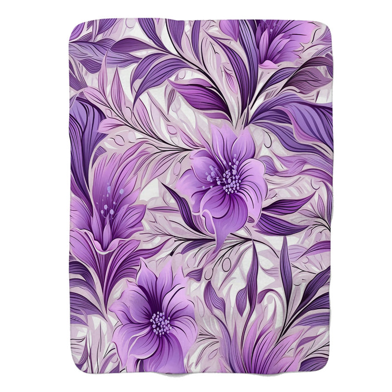 Clean Clean Lavender Designs - 1 pièce Sherpa Premium, Grand lit
