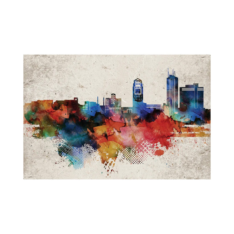 Ann Arbor Abstract 1 Piece Wrapped Canvas Wall Art, 66.04 cm H x 45.72 cm W