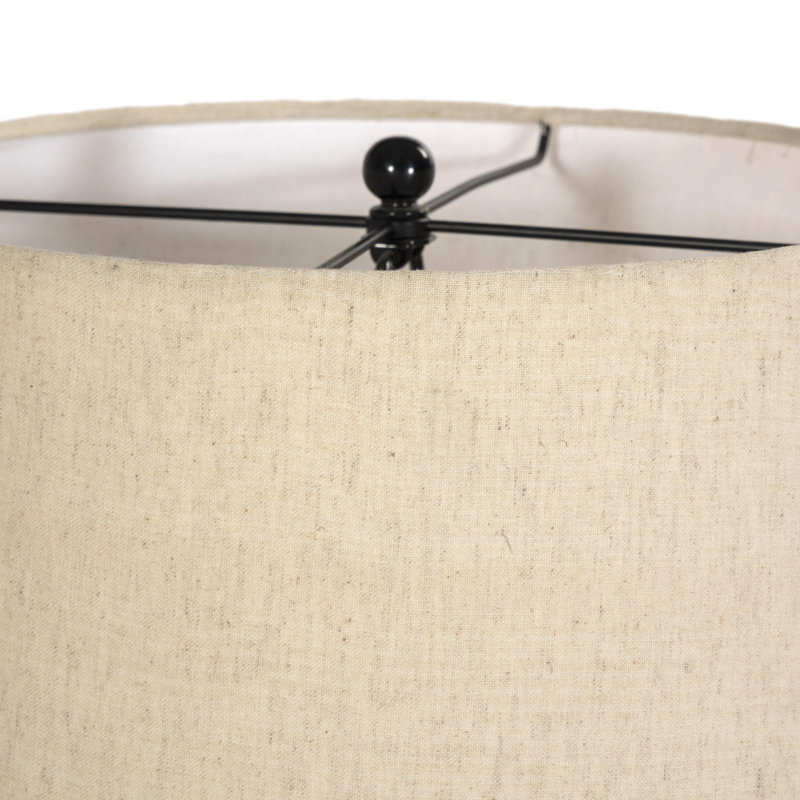 Nerissa Floor Lamp-Glossy Black Cast Aluminum
