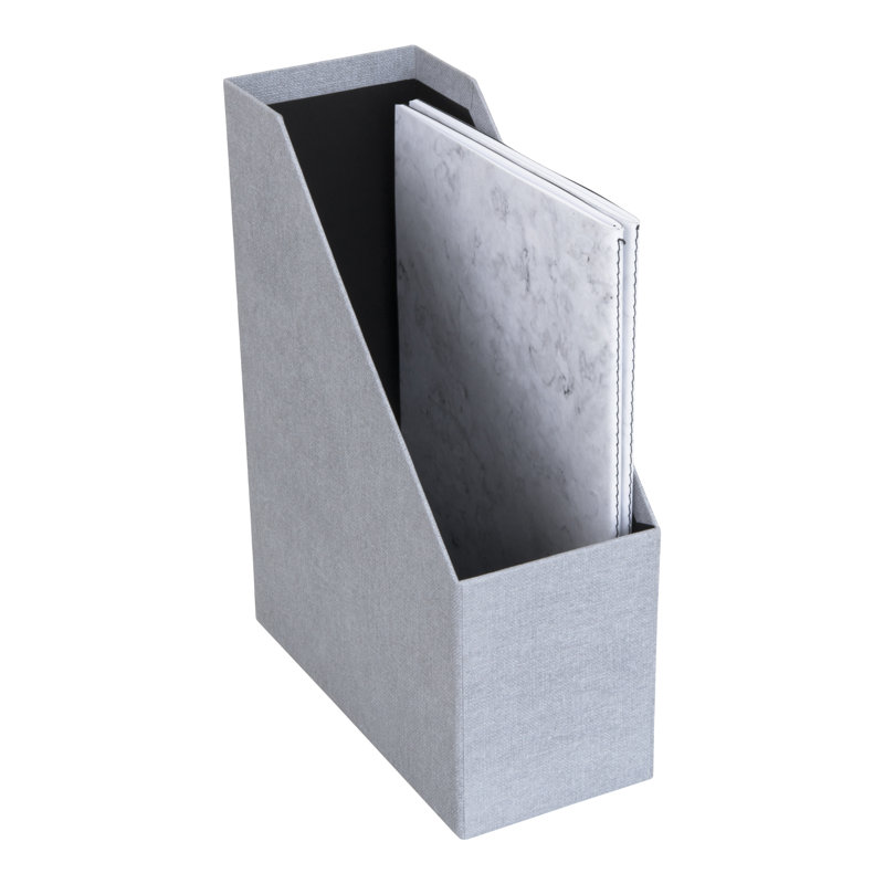 Boîte de rangement pour magazines Bigso Estelle, Gris cendre