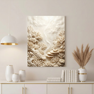 Art mural sur toile Gallery Wrap pour le salon, la chambre à coucher, le bureau ou le vestibule - décoration murale décorative avec récif de corail