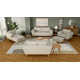 83'' Upholstered Sofa Set With Reversible Tray Ottoman