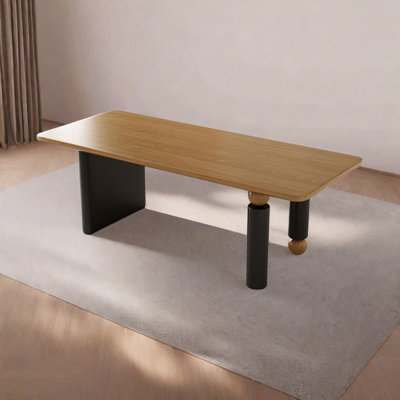 Table de salle à manger japonaise en bois massif