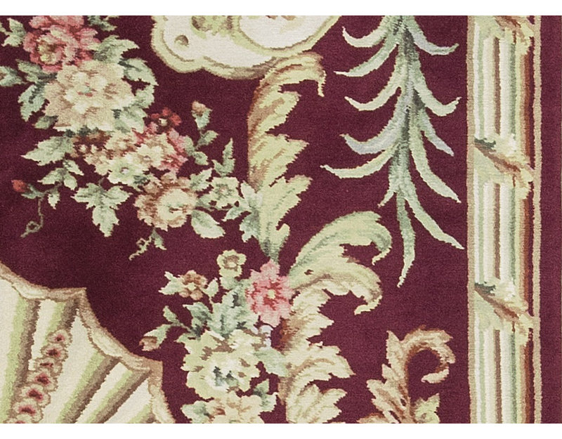 Hand-Knotted High-Quality Red Ivory Area Rug