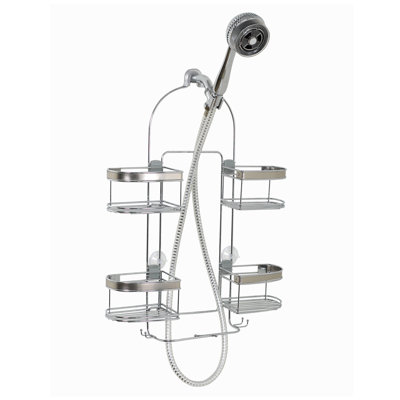 Stickland Mounting / Installation Required and Suction Stainless Steel Shower Caddy