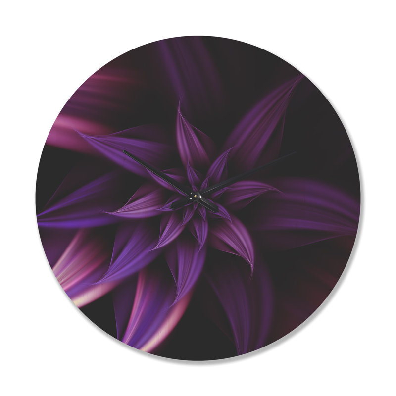 Horloge murale Fractal Flower - moderne, Grand