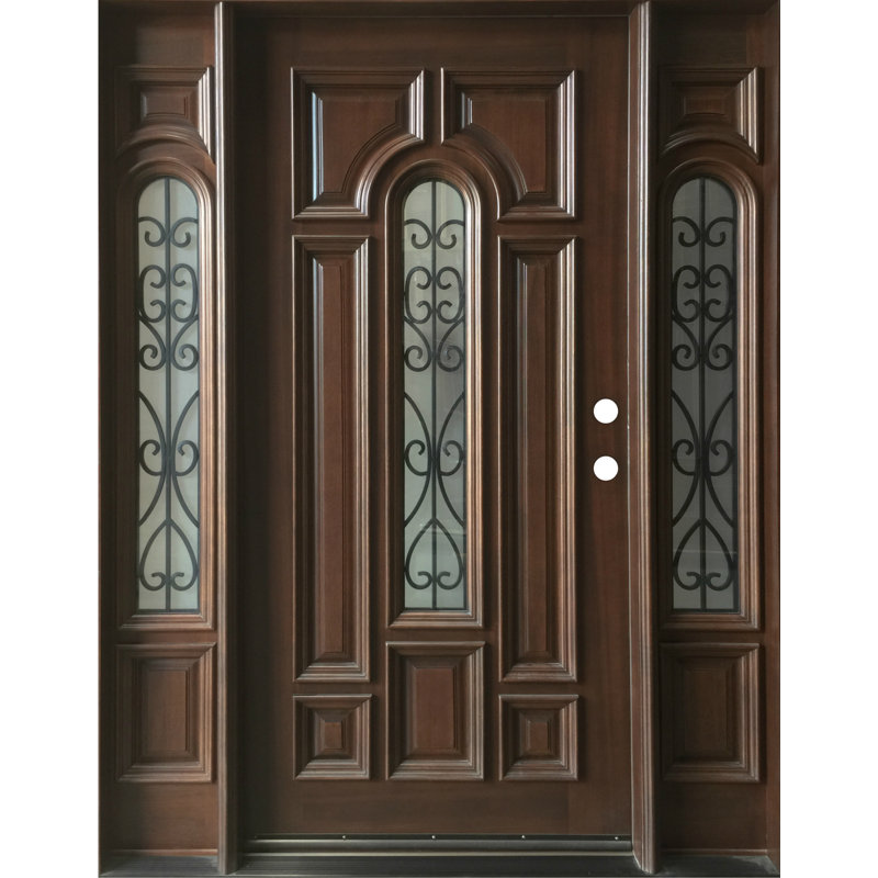 Portes d'entrée en bois pré-suspendues, À gauche