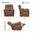 Top Grain Leather Power Lift Recliner With Massage & Heat & Foldable Tray Table-119812741