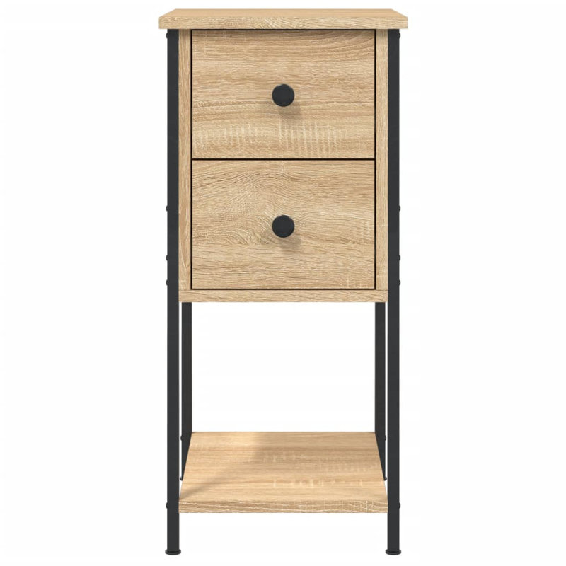 Eusden Bedside Cabinet 32x42x70 cm Engineered Wood, Sonoma Oak