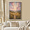 Art mural sur toile encadrée - Chemin de prairie ensoleillé sous un ciel dramatique - 16 po x 24 po, 24 po x 36 po