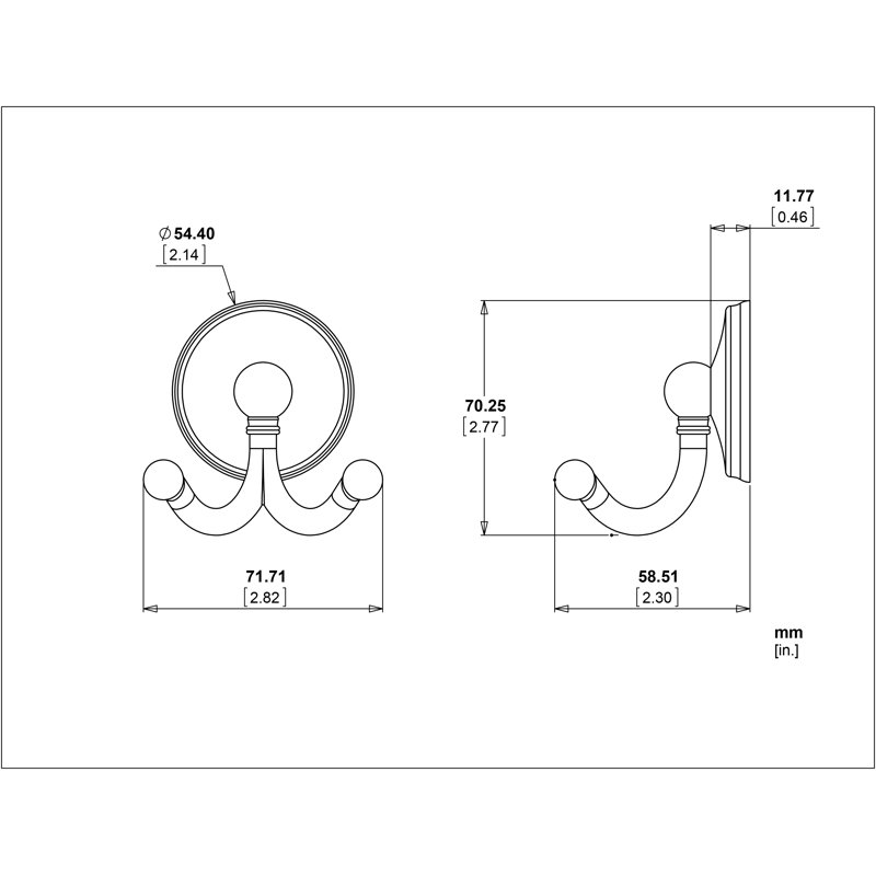 Transitional Metal Wall Hook, Brushed Oil-Rubbed Bronze