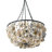 Metal and Draped Oyster Shell Chandelier