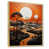 Toile naturelle avec cadre flottant