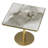 Square Modern Dinning Table 31.5 Inches Bistro Table Tulip Table With Faux Marble Top,Easy Assemble,Sturdy Metal Frame Diameter-1229627488