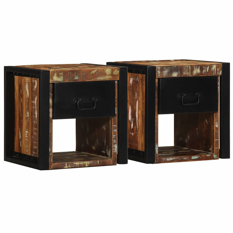 40cm W Solid Wood Bedside Table
