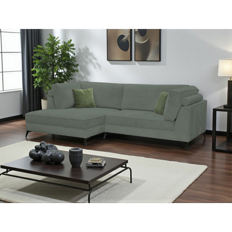 3 Seater Corner Sofa, Left Hand Facing, Green