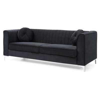 Delray 87in Sofa, Black