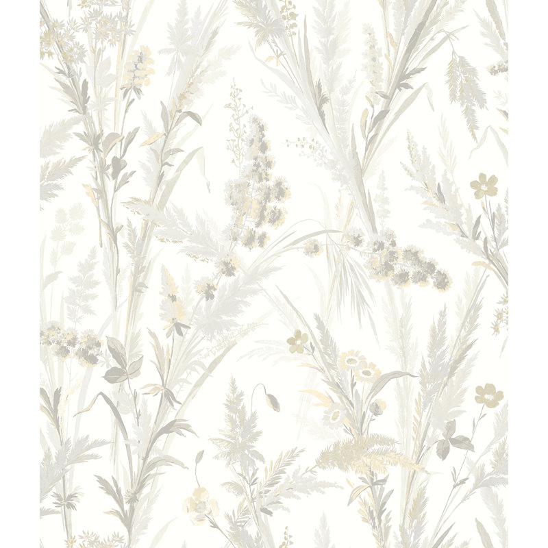 Rouleau de fleurs Andry, Gris