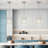 1-light 7.08"wide Classic Crystal Pendant Light For Kitchen Island