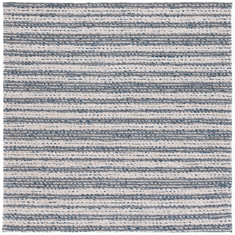 Tapis gris / ivoire Aon, Carré 6 pi