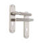 Connaught Knurled Lever on Backplate Lock Satin Nickel