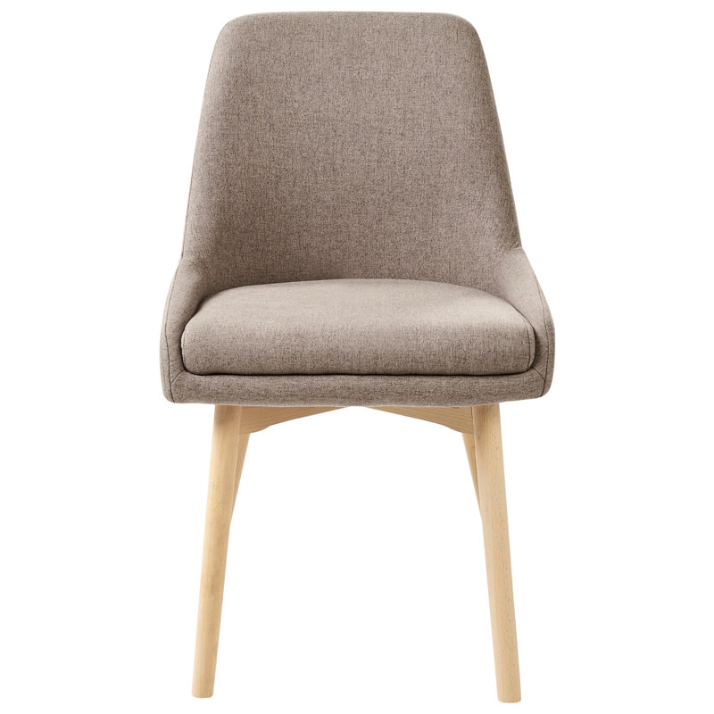 Set of 2 Dining Chairs MELFORT II Fabric , Brown
