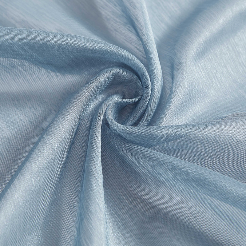 Lauren Semi Sheer Curtain Pair, 54" W x 96" L, Dusty Blue