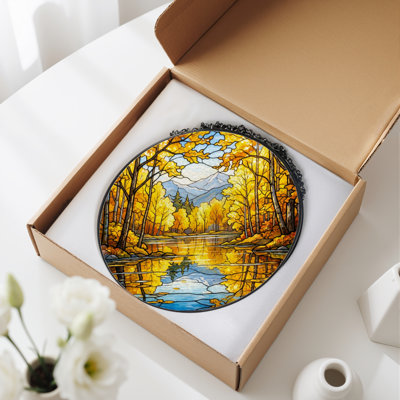 Panneau de vitrail Autumn Forest
