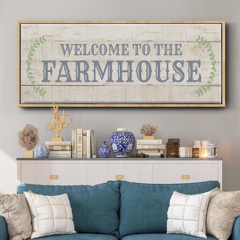 Welcome to the Farmhouse - Toile encadrée, H 20 po x l 50 po