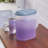 Sterilite Plastic Lidded Pitcher with Clear Base and Handle 5 Piece Pitcher Set