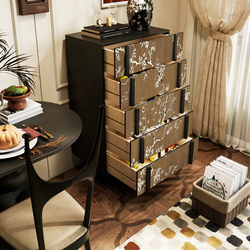 Luxury Solid Wood 5-Drawer Storage Cabinet