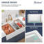 20" W Ceramic Apron Front Farmhouse Kitchen Sink 10 Inch Deep Reversible Basin Workstation Sink-112255480